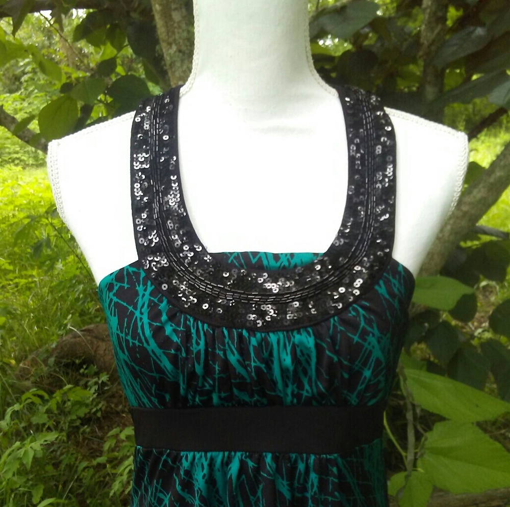 Trixxi green and black Babydoll blouse